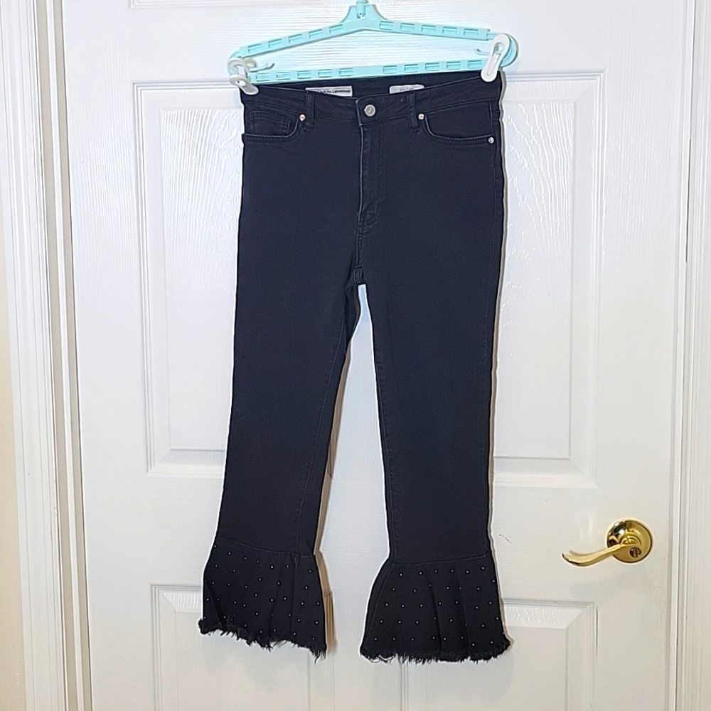 Anthropologie black flare jeans size 27